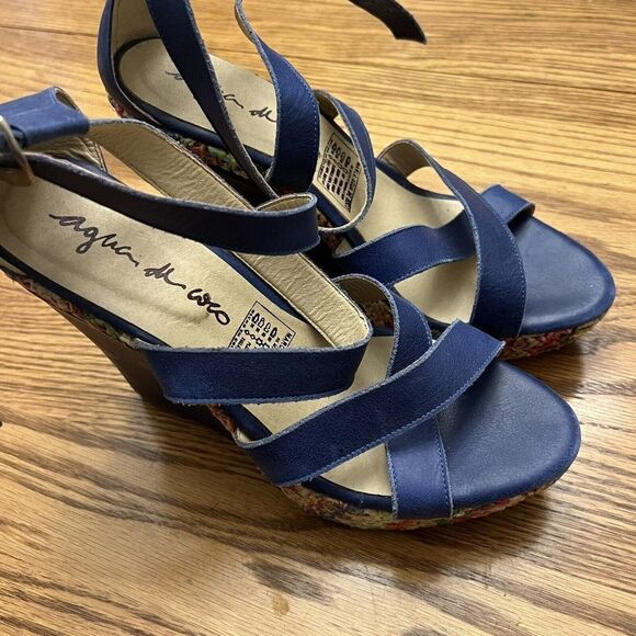 Agua de Coco Marco Wedge sandals 38 US 7-7.5 - Picture 1 of 7